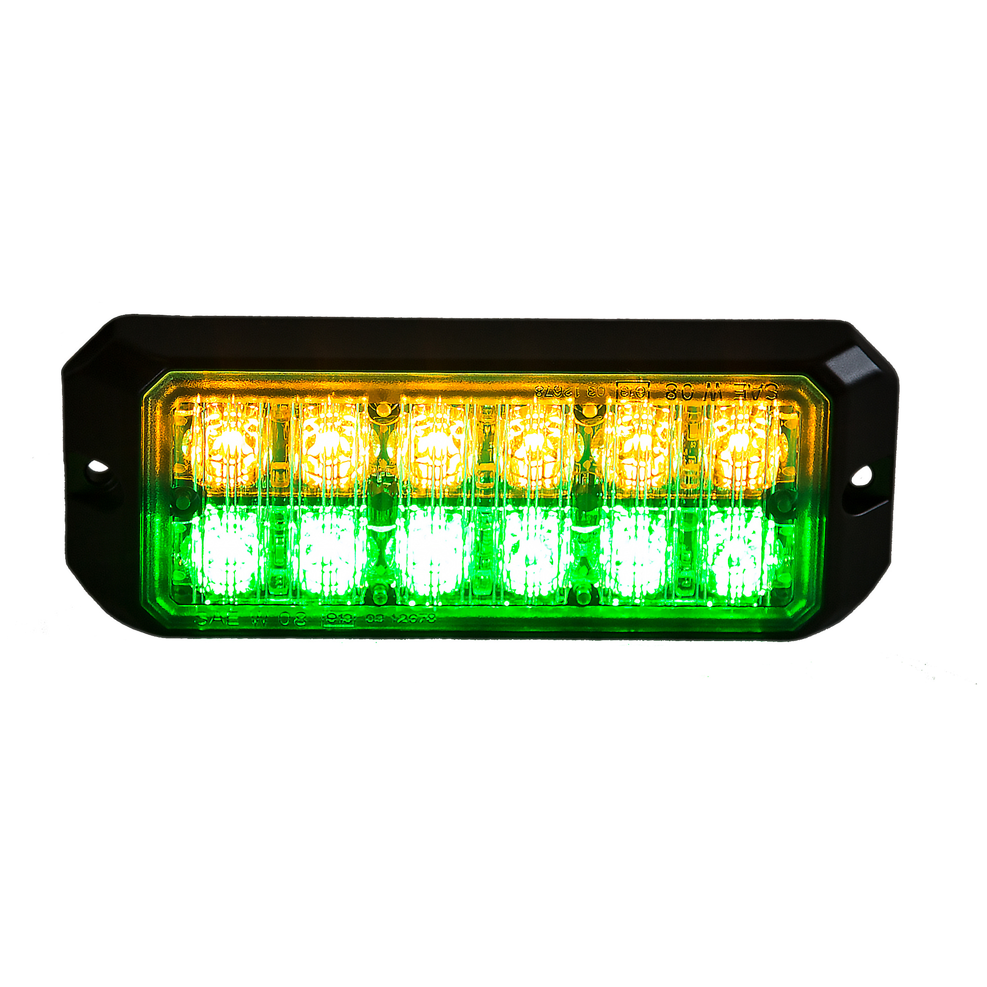 Buyers Products, Amber/Green Strobe Light, Light Type LED, Lens Color Amber, Included (qty.) 1, Model# 8891709